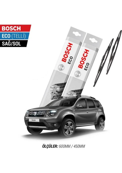 Dacia Duster 2016 Model Silecek Takımı Bosch Eco (Telli)