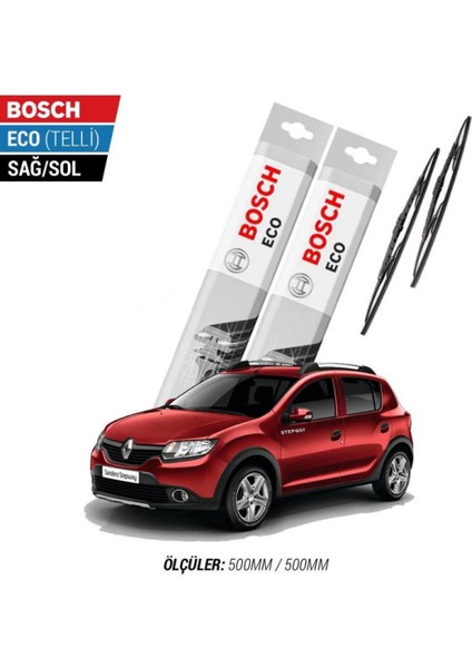 Dacia Sandero 2014 Model Silecek Takımı Bosch Eco (Telli)