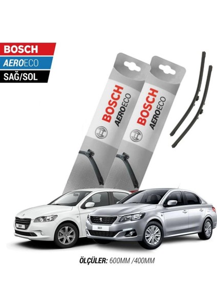 Peugeot 301 2015 Model Bosch Aeroeco Muz Silecek Takımı