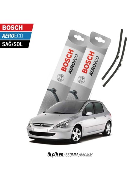 Peugeot 307 2003 Model Bosch Aeroeco Muz Silecek Takımı