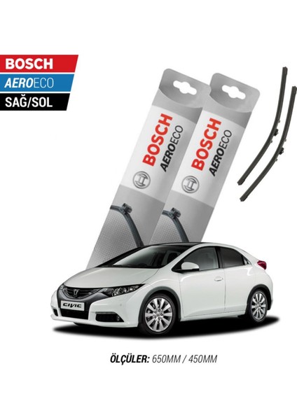 Honda Civic Hb 2015 Model Bosch Aeroeco Muz Silecek Takımı