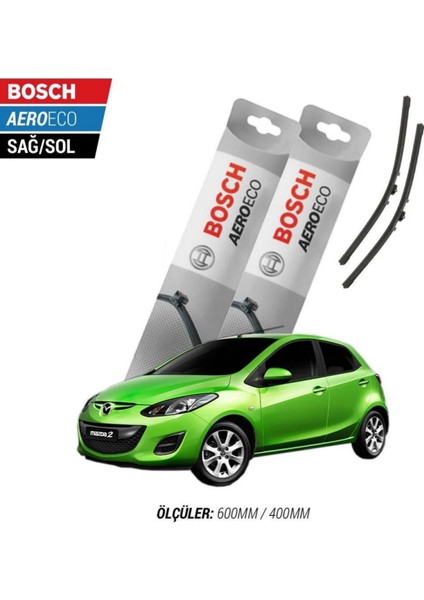 Mazda - Mazda 2 2012 Model Bosch Aeroeco Muz Silecek Takımı