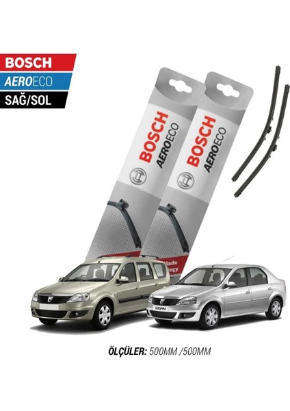 Dacia Logan 2009 Model Bosch Aeroeco Muz Silecek Takımı