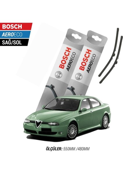 Alfa Romeo 146 2000 Model Bosch Aeroeco Muz Silecek Takımı