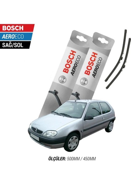 Citroen Saxo 1998 Model Bosch Aeroeco Muz Silecek Takımı