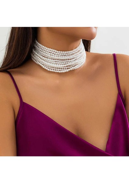 Inci Choker Şık Kolye