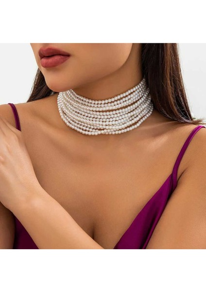 Inci Choker Şık Kolye