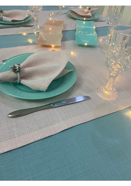 Polyester Keten Dertsiz Masa Örtüsü Maldiv + 12 Peçete fırsatları
