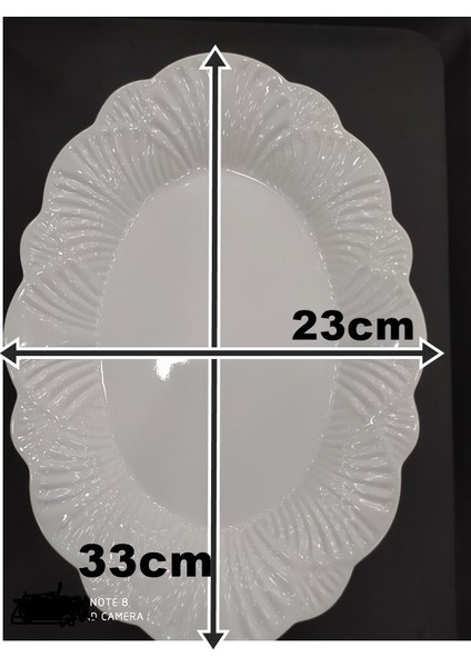 Melamin Kırılmaz Kayık Salata Tabağı Servis Tabağı Yemek Meze Tabağı 33X23 cm 1 Adet