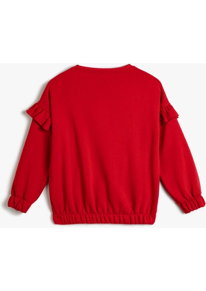 Sweatshirt Yılbaşı Temalı Uzun Kollu Bisiklet Yaka Şardonlu fiyatları