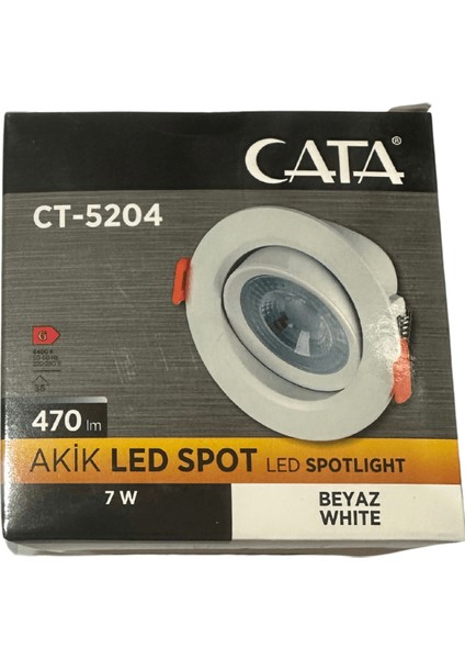 CT-5204 7W 6400K (Beyaz Işık) Akik Sıva Altı LED Spot (2 Adet)