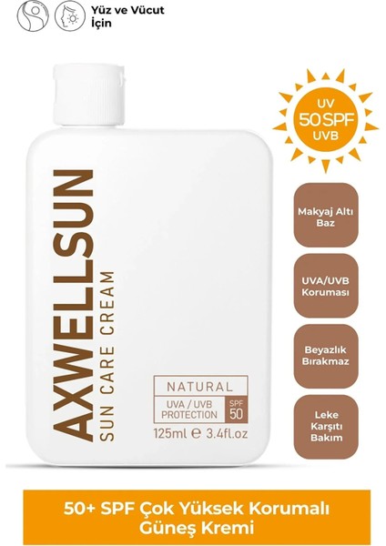 3'lü Fırsat Paketi 50 Spf+ Leke Karşıtı Nemlendirici Makyaj Baz Altı Yüksek Koruma Güneş Kremi 125ML