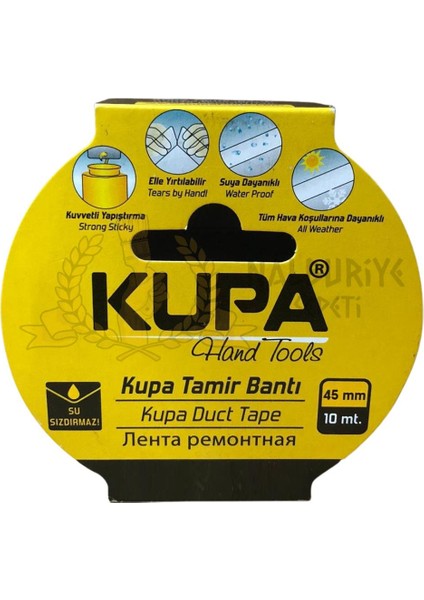 Kupa Su Geçirmez Güçlü Tamir Bandı 10 Mt. Sarı - 5 Adet