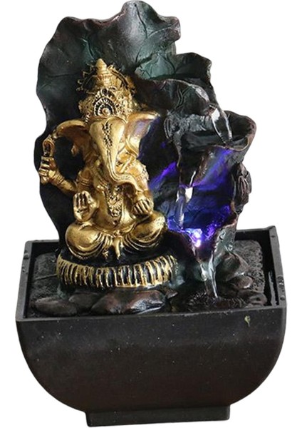 Üstü Su Çeşmesi Heykelleri Fil Hindu I Heykelcik Şanslı Feng Shui Pompa ile Hediye El Sanatları Için LED Işıkları Ile, 13CMX13CMX19CM (Yurt Dışından) fiyatları