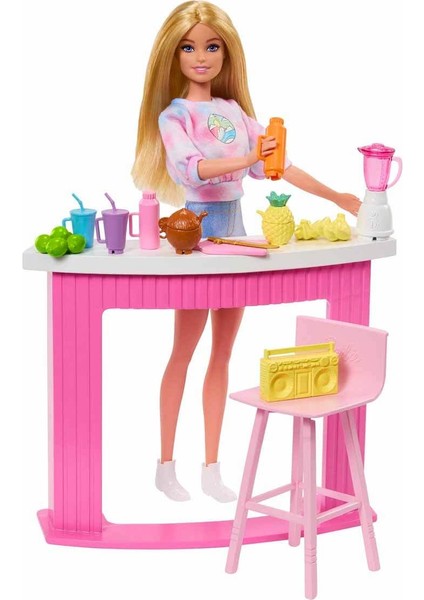 Barbie'nin Içecek Standı Aksesuarları HPT51 - Smoothie Bar