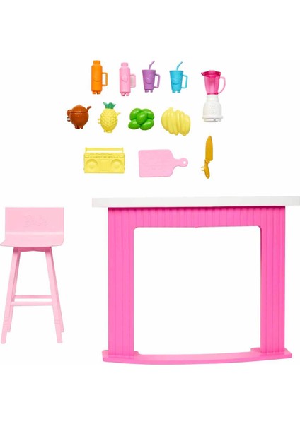 Barbie'nin Içecek Standı Aksesuarları HPT51 - Smoothie Bar
