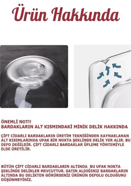 6'lı Çift Cidarlı Cam Kupa Bardak 450 ml Ev Ofis Fincanı Çift Katlı Isı Yalıtımlı modelleri
