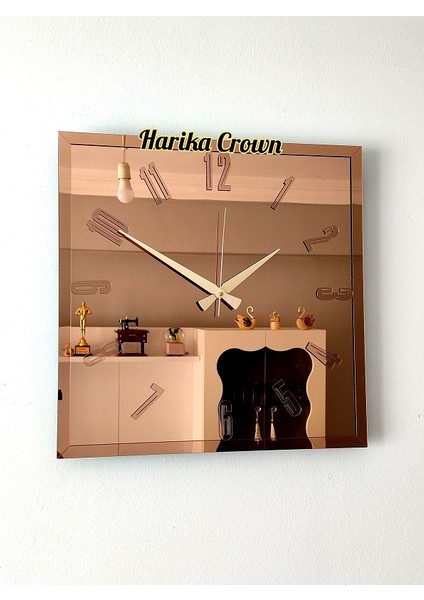 Gerçek Aynalı Dekoratif Duvar Saati (40 Cm)