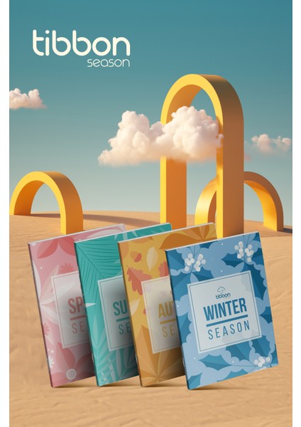Seasons Midi Defter Dikişli 4'lü Set