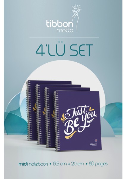 Motto Midi Defter Spiralli 4'lü Set Just