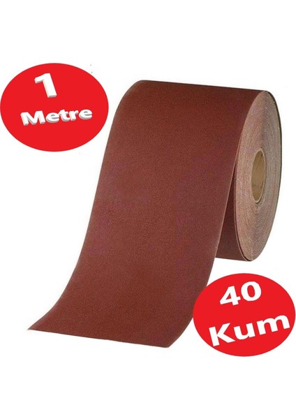 Rulo Zımpara 40 Kum, 20 cm Genişlik, 1 Metre