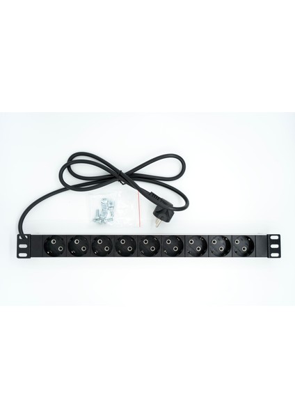 Networks 9'lu Alüminyum PDU Rack Kabinet Tipi Grup Priz
