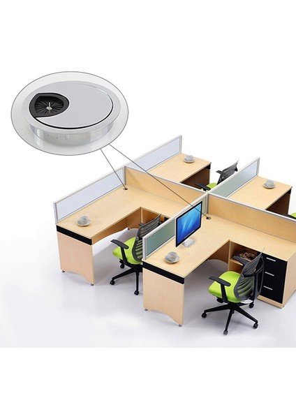 Yuekeda-2 Parça Masa Yuvarlak Diş Açma Kutusu Delik Kapağı 50MM (Yurt Dışından) modelleri