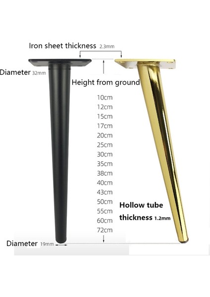 Yuekeda-Kanepe Dolabı Destekleyici, Stil: Eğik Koni Yüksekliği 20CM (Yurt Dışından)