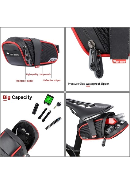 Bisiklet Su Geçirmez Kuyruk Çantası, Küçük (Yurt Dışından) modelleri