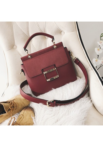 Yuekeda-Kadın Buzlu Geniş Omuz Askılı Kare Çanta (Yurt Dışından)