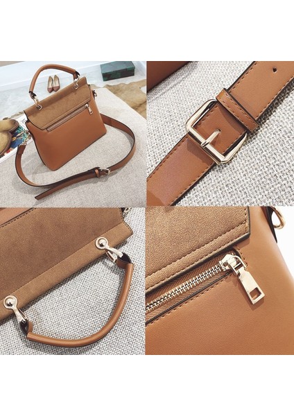 Yuekeda-Kadın Buzlu Geniş Omuz Askılı Kare Çanta (Yurt Dışından) modelleri