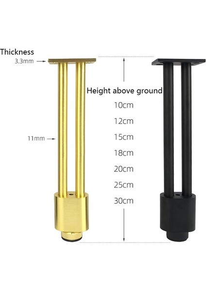 Yuekeda-Metal Mobilya Ayakları, Yükseklik: 27,5cm (Yurt Dışından)