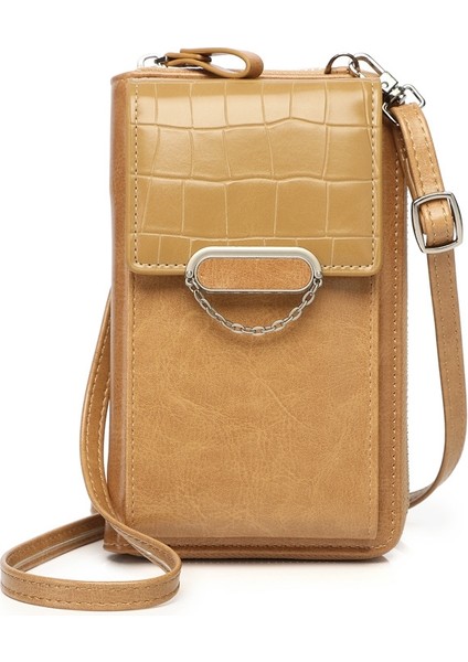 Yuekeda-Kadın Dikey Cüzdan Cep Telefonu Çantası Crossbody Çanta (Yurt Dışından)