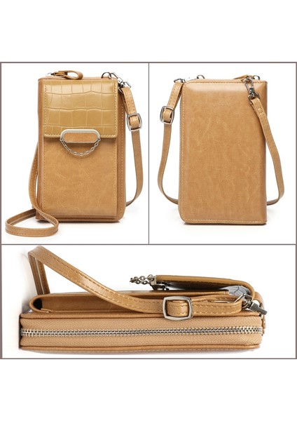 Yuekeda-Kadın Dikey Cüzdan Cep Telefonu Çantası Crossbody Çanta (Yurt Dışından) modelleri