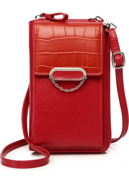 Yuekeda-Kadın Dikey Cüzdan Cep Telefonu Çantası Crossbody Çanta (Yurt Dışından)