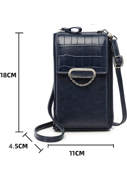 Yuekeda-Kadın Dikey Cüzdan Cep Telefonu Çantası Crossbody Çanta (Yurt Dışından)