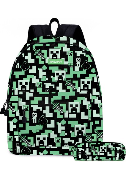 Kalem Kutulu Sevimli Karikatür Minecraft Okul Çantası (Yurt Dışından)