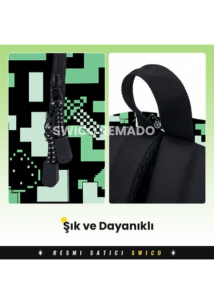 Kalem Kutulu Sevimli Karikatür Minecraft Okul Çantası (Yurt Dışından) indirimleri