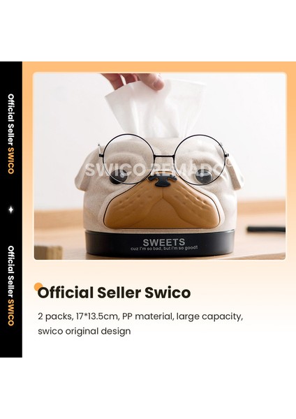 Yaratıcı Köpek Şekilli Mendil Tutucu 2 Adet (Yurt Dışından) indirimleri