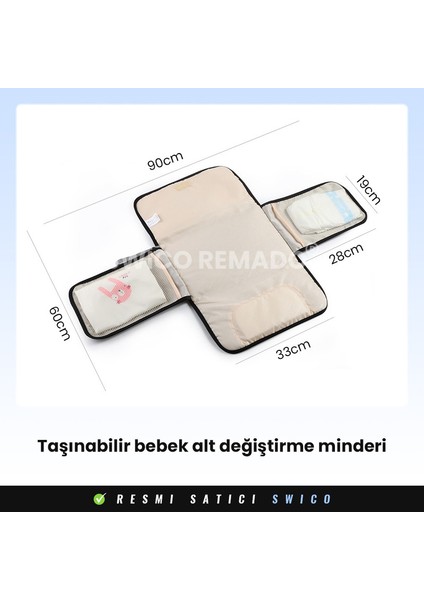 Taşınabilir ve Katlanabilir Alt Değiştirme Pedi (Yurt Dışından)
