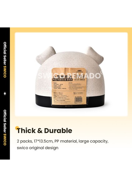 Yaratıcı Domuz Şekilli Mendil Tutucu 2 Adet (Yurt Dışından) fırsatları