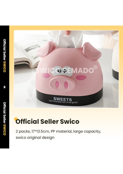 Yaratıcı Domuz Şekilli Mendil Tutucu 2 Adet (Yurt Dışından) indirimleri