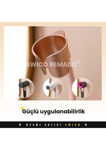 Eller Serbest Saç Kurutma Makinesi Tutacağı Matkapsız Banyo Askısı (Yurt Dışından) modelleri