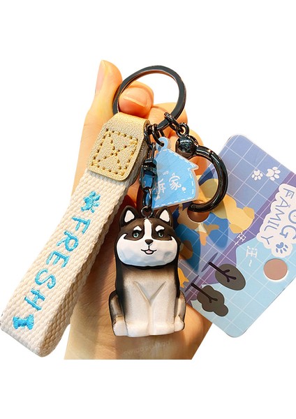 Sevimli Köpek Yavrusu Husky Modeli Anahtarlık (Yurt Dışından)