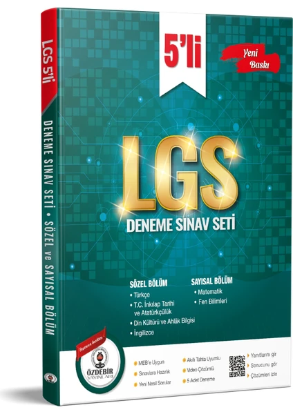 Özdebir Yayınları 8. Sınıf LGS 5'li Deneme Seti