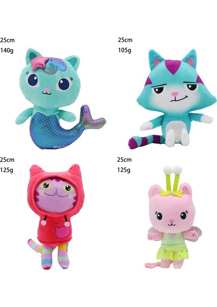 Jea·love 4 Adet Gabby's Dollhouse Peluş Oyuncaklar Çocuk Hediyeleri Bebek (Yurt Dışından) fiyatları