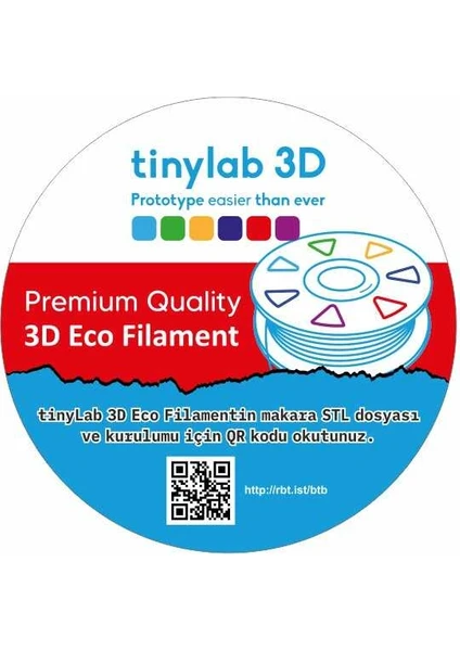 Tinylab 3D Tinylab Eco Pla Filament - 1.75MM Siyah