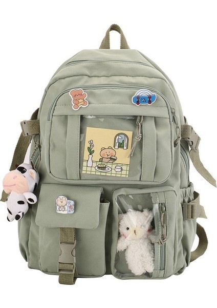 Kawaii Öğrenci Sırt Çantası Kadın Büyük Kapasiteli (Yurt Dışından)