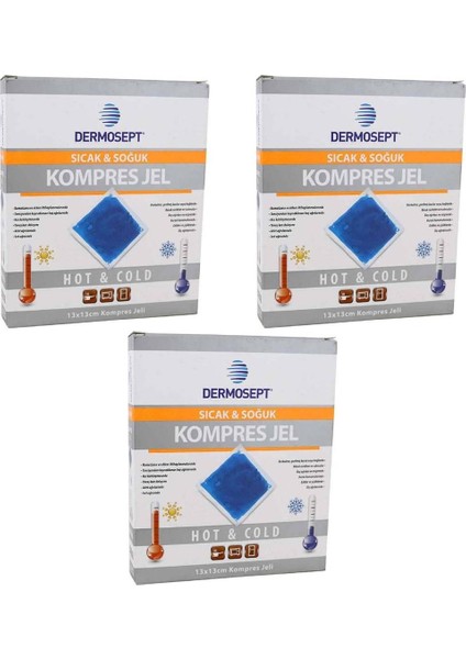 Dermosept - Thermojel Sıcak Soğuk Kompres 13X13 - 3 Adet