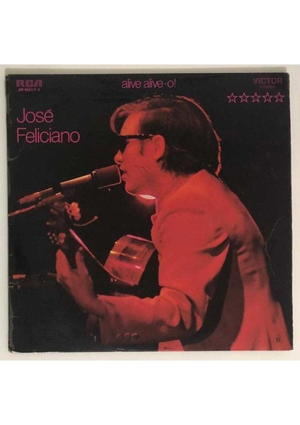 Jose Feliciano Alive Alive-O Live At London Palladium Lp Plak (Orjinal 1969 Alman Baskı)